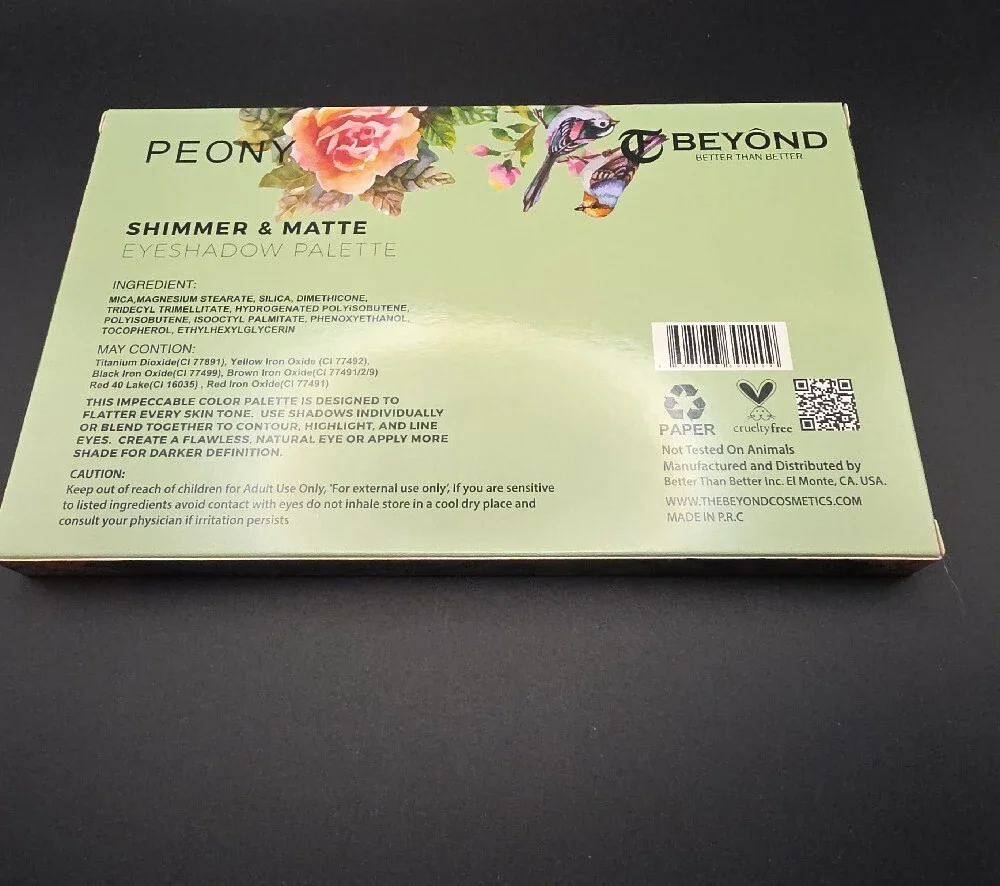 BEYOND Peony Eyeshadow Palette NIB